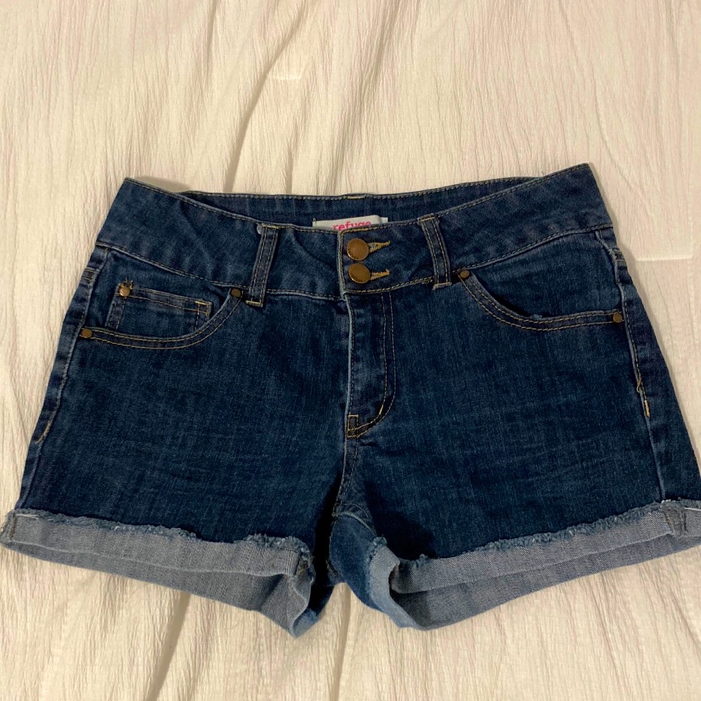 Dark-wash Jean Shorts
